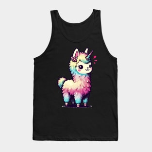 Kawaii rainbow llamacorn unicorn llama Tank Top